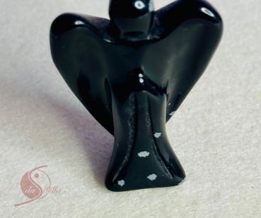 Engel aus Schneeflockenobsidian – Schutz & Loslassen (5 cm)